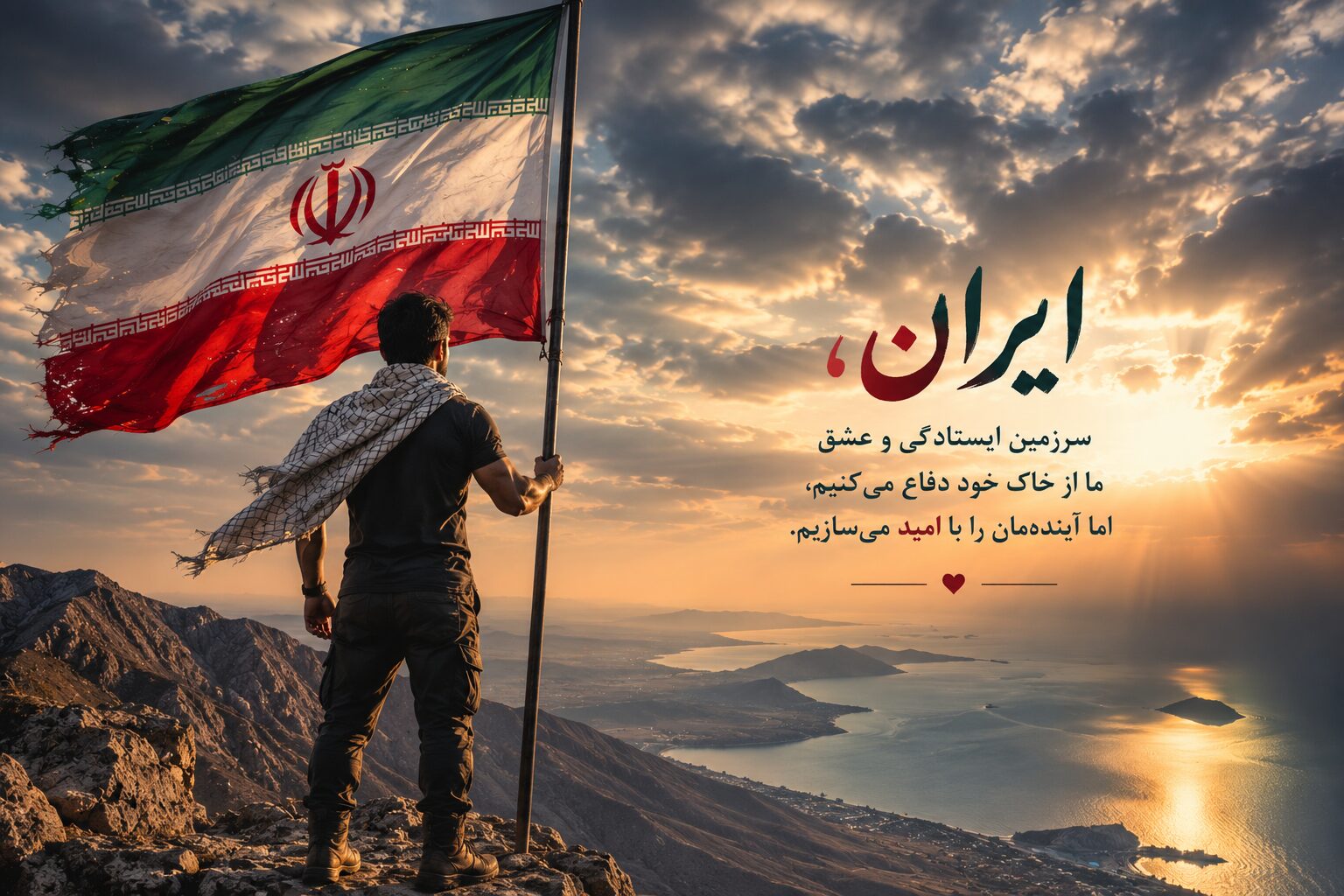 ایران، سرزمین ایستادگی و عشق — ما از خاک خود دفاع می‌کنیم، اما آینده‌مان را با امید می‌سازیم